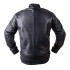 Blouson de moto en cuir noir pour hommes avec protection et col montant - Taille S à 6XL