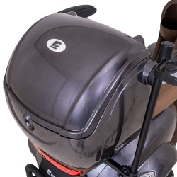 Scooter électrique à quatre roues sans permis avec siège confortable et coffre de rangement - 45 km d'autonomie