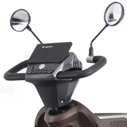Scooter électrique à quatre roues sans permis avec siège confortable et coffre de rangement - 45 km d'autonomie