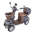 Scooter électrique à quatre roues sans permis avec siège confortable et coffre de rangement - 45 km d'autonomie