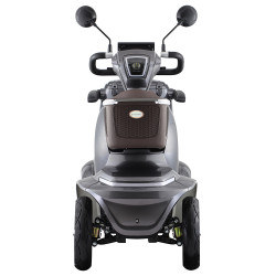 Scooter électrique à quatre roues sans permis avec siège confortable et coffre de rangement - 45 km d'autonomie