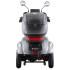 Scooter électrique à quatre roues sans permis avec siège confortable et coffre de rangement - 45 km d'autonomie