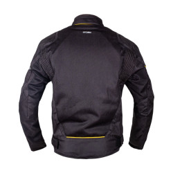 Veste de moto d'été ultra respirante noire et jaune pour hommes - Tailles S à 6XL