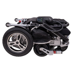 Fauteuil roulant motorisé 700 W avec appui-tête et dossier réglable à portée maximale de 24 km  - Capacité de pliage