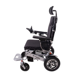 Fauteuil roulant motorisé 700 W avec appui-tête et dossier réglable à portée maximale de 24 km  - Capacité de pliage