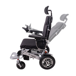 Fauteuil roulant motorisé 700 W avec appui-tête et dossier réglable à portée maximale de 24 km  - Capacité de pliage