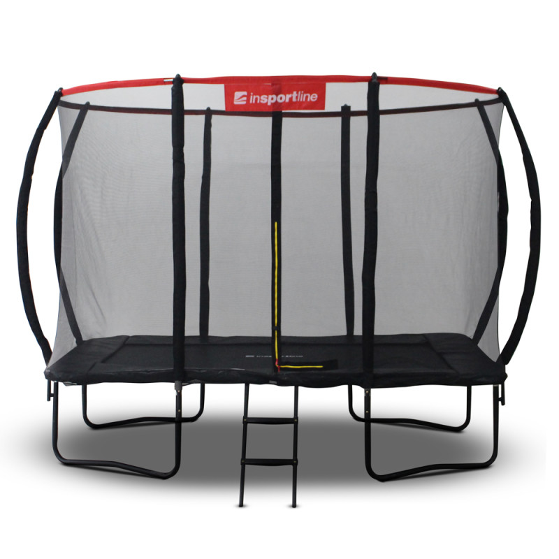 Trampoline grande taille en forme de rectangle avec échelle stable - Filet de protection