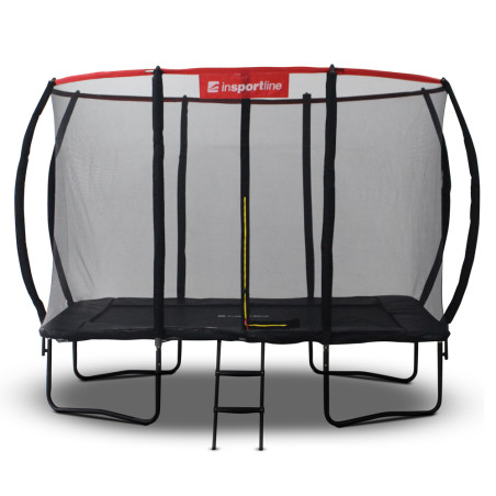 Trampoline grande taille en forme de rectangle avec échelle stable - Filet de protection