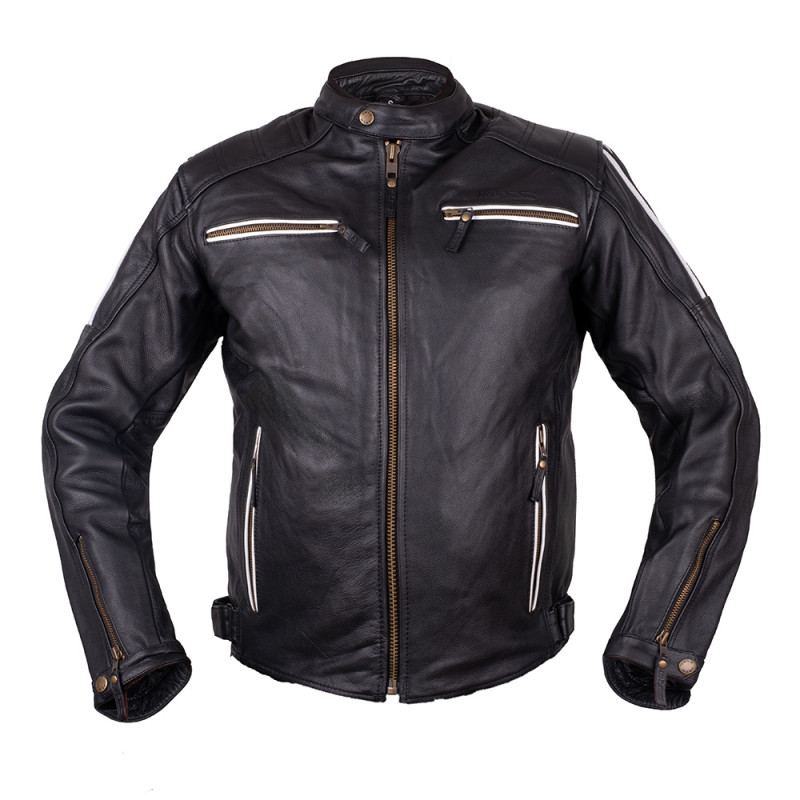 Veste de moto en cuir de haute qualité pour Hommes