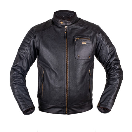 Veste de moto en cuir ultra légère d'été pour Hommes
