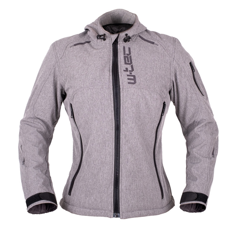 Veste de moto softshell à capuche pour femme