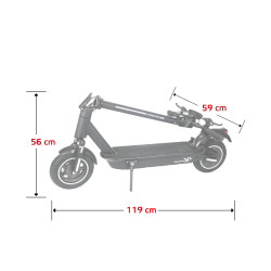 Trottinette électrique pliable 700 W avec autonomie de batterie de 50 km et 4 modes de vitesse jusqu'à 35 km/h - Design moderne