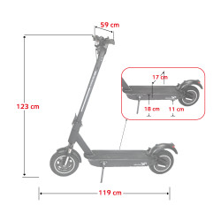 Trottinette électrique pliable 700 W avec autonomie de batterie de 50 km et 4 modes de vitesse jusqu'à 35 km/h - Design moderne