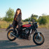Veste de moto en cuir marron pour femmes avec doublure thermique amovible - Taille XS à XXL