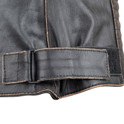 Veste de moto en cuir marron pour femmes avec doublure thermique amovible - Taille XS à XXL