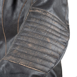 Veste de moto en cuir marron pour femmes avec doublure thermique amovible - Taille XS à XXL