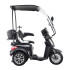 Scooter électrique 1000 W sans permis à trois roues avec toit et pare-brise - Autonomie de 45 km et 3 modes de vitesse