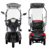 Scooter électrique 1000 W sans permis à trois roues avec toit et pare-brise - Autonomie de 45 km et 3 modes de vitesse