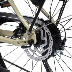 Vélo électrique de ville avec 9 vitesses et selle en gel confortable - Autonomie de 100 km