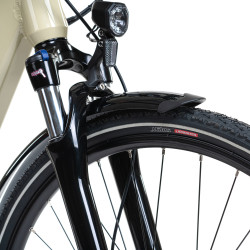 Vélo électrique de ville avec 9 vitesses et selle en gel confortable - Autonomie de 100 km