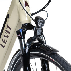 Vélo électrique de ville avec 9 vitesses et selle en gel confortable - Autonomie de 100 km