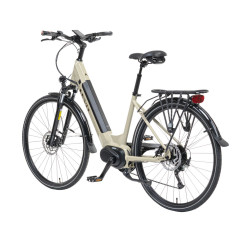 Vélo électrique de ville avec 9 vitesses et selle en gel confortable - Autonomie de 100 km