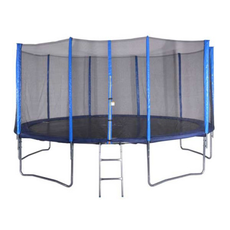 Trampoline grande taille pour installation dans un jardin.