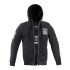 Sweat à capuche pour moto pour Hommes en fibre d'aramide renforcée Black Heart - Tailles S à 5XL