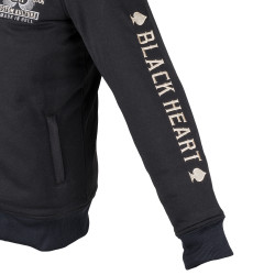 Sweat à capuche pour moto pour Hommes en fibre d'aramide renforcée Black Heart - Tailles S à 5XL