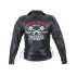 Veste en Cuir pour Homme style perfecto Vintage avec design Black Heart - Tailles M à 6XL