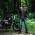 Veste en Cuir pour Homme style perfecto Vintage avec design Black Heart - Tailles M à 6XL