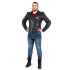 Veste en Cuir pour Homme style perfecto Vintage avec design Black Heart - Tailles M à 6XL