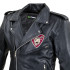 Veste en Cuir pour Homme style perfecto Vintage avec design Black Heart - Tailles M à 6XL