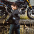 Veste de moto en cuir pour femmes avec impression Black Heart - Tailles XS à 3XL