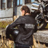 Veste de moto en cuir pour femmes avec impression Black Heart - Tailles XS à 3XL