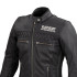 Veste de moto en cuir pour femmes avec impression Black Heart - Tailles XS à 3XL