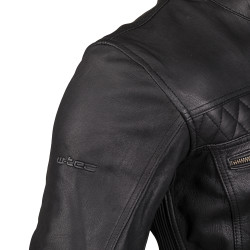 Veste de moto en cuir pour femmes avec impression Black Heart - Tailles XS à 3XL