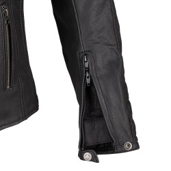 Veste de moto en cuir pour femmes avec impression Black Heart - Tailles XS à 3XL