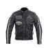 Blouson de moto en cuir pour Hommes avec écussons vintage