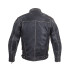 Blouson de moto en cuir pour Hommes avec écussons vintages  - Tailles S à 6XL