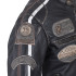 Blouson de moto en cuir pour Hommes avec écussons vintages  - Tailles S à 6XL
