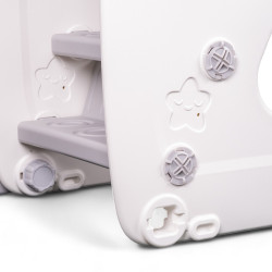 Toboggan avec balançoire pour enfant et panier de basket - Aire de jeux ludique