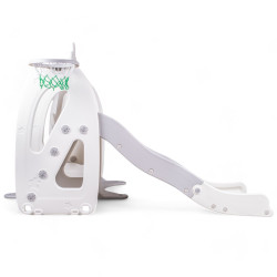 Toboggan avec balançoire pour enfant et panier de basket - Aire de jeux ludique