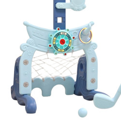 Panier de basket-ball avec but de football et espace golf pour enfants de 3 ans et plus - Aire multi-jeux