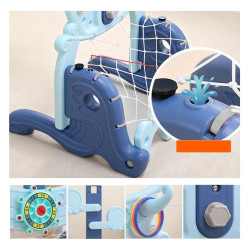 Panier de basket-ball avec but de football et espace golf pour enfants de 3 ans et plus - Aire multi-jeux