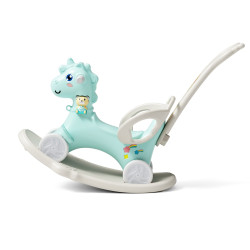 Cheval à bascule combo draisienne pour enfant de 1 an et plus - Barre de remorquage amovible et boîte à musique incluse