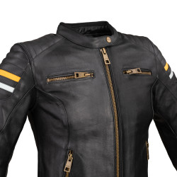 Blouson de moto en cuir pour Femmes confortable et sécuritaire - Tailles SX à 3XL