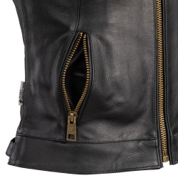 Blouson de moto en cuir pour Femmes confortable et sécuritaire - Tailles SX à 3XL