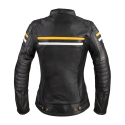 Blouson de moto en cuir pour Femmes confortable et sécuritaire - Tailles SX à 3XL
