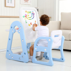 Planche à dessin combo table avec chaise pour enfant d'un an et plus - Espace de rangement inclus
